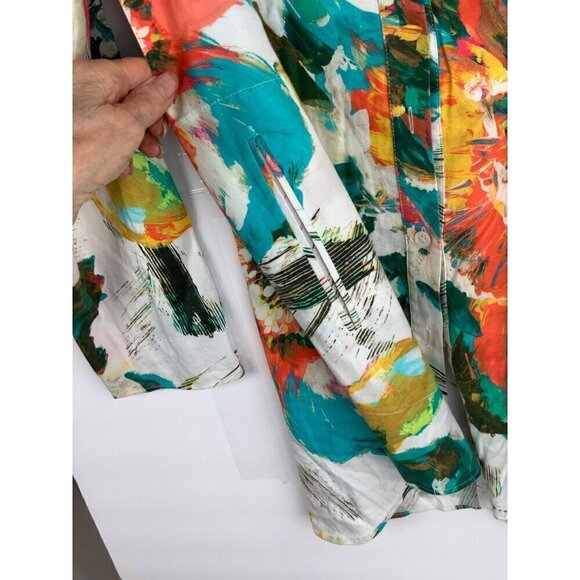 Lafayette148  women's oversized shirt Medium multi 42 Chest 48 Hip. Never worn - Picture 11 of 13